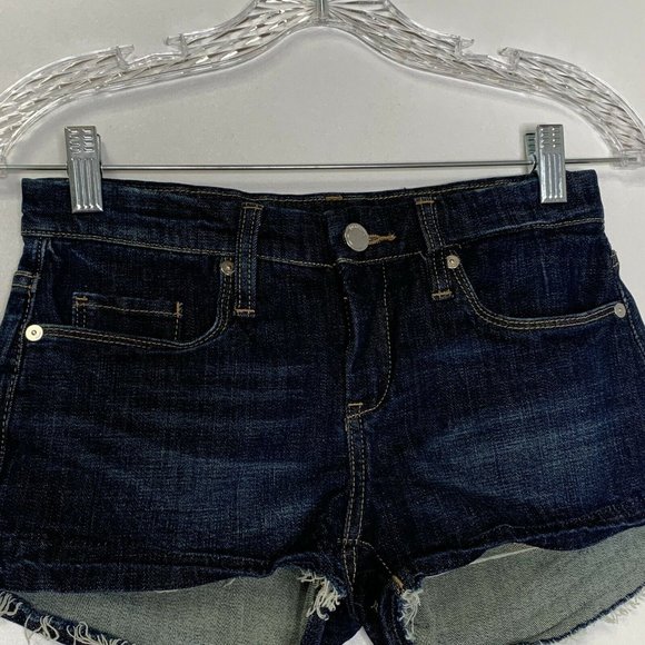 Blank NYC Little Queenie Denim Blue Raw Cutoff Hem Stretch Women Size 24 Pockets - Picture 3 of 9